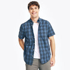 Camisa Nautica Mangas Cortas Cuadros Para Caballeros by Nautica