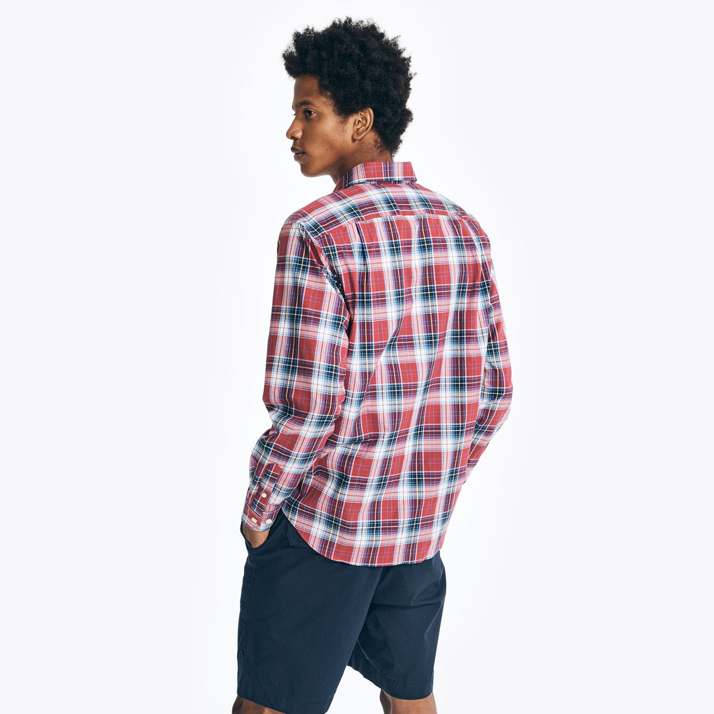Camisa Nautica Mangas Largas Cuadros para Caballeros