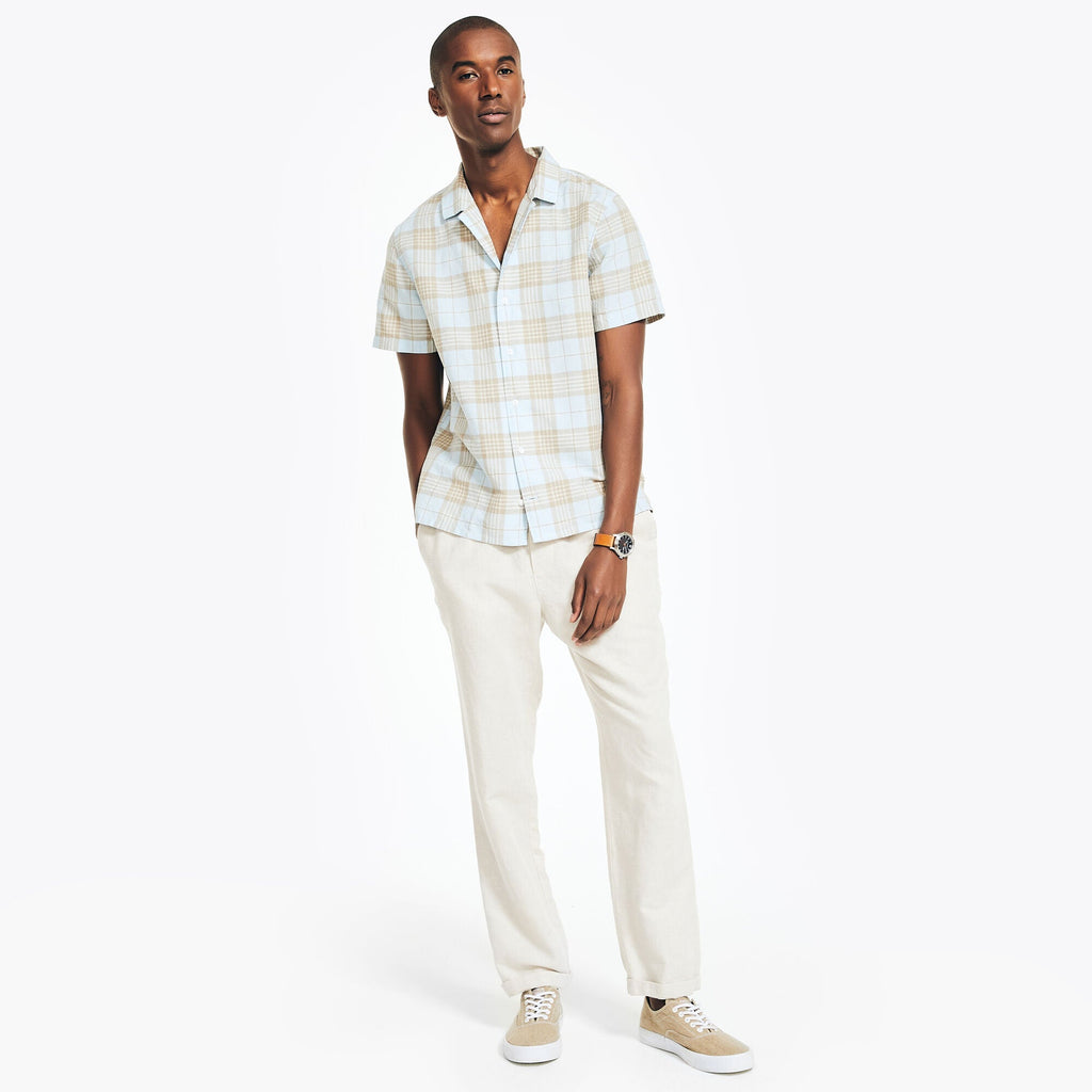 Camisa Nautica Mangas Cortas Cuadros para Caballeros