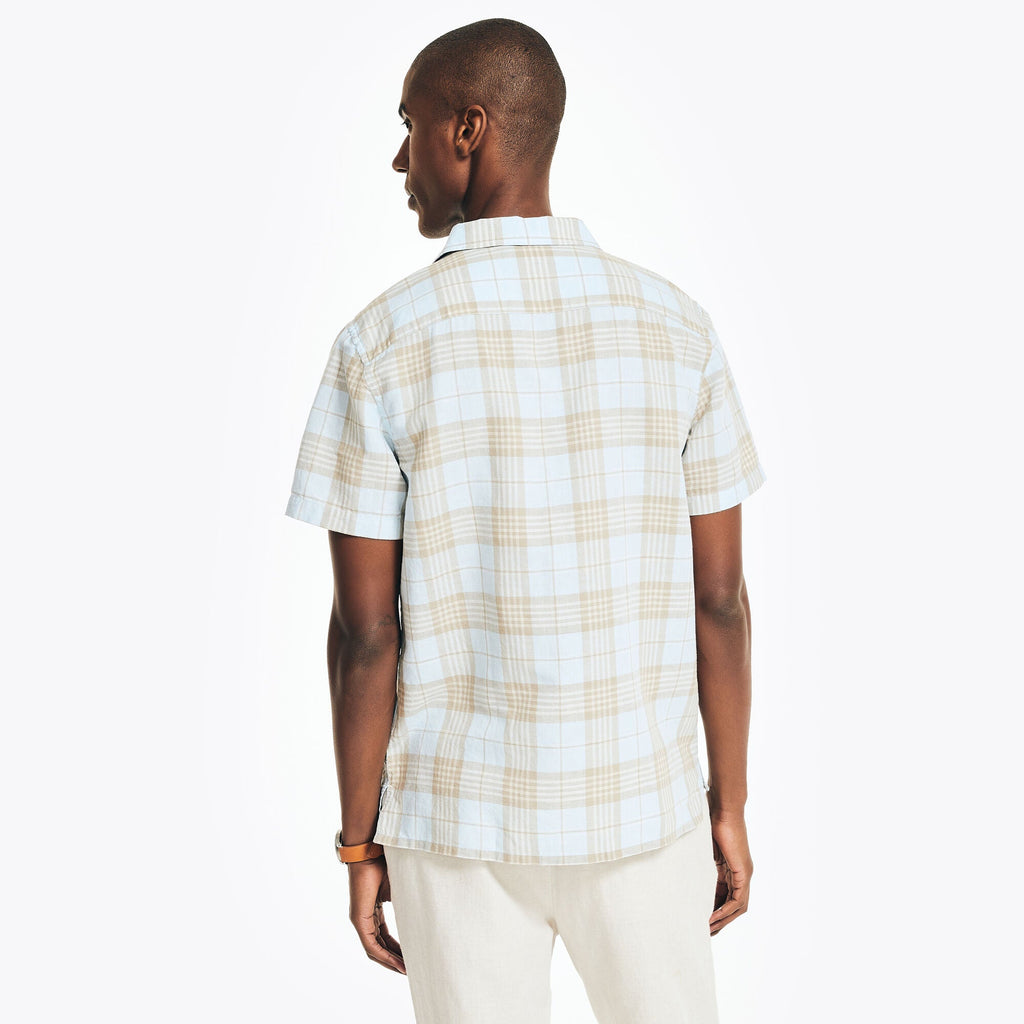 Camisa Nautica Mangas Cortas Cuadros para Caballeros