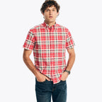 Camisa Nautica Mangas Cortas Cuadros para Caballeros