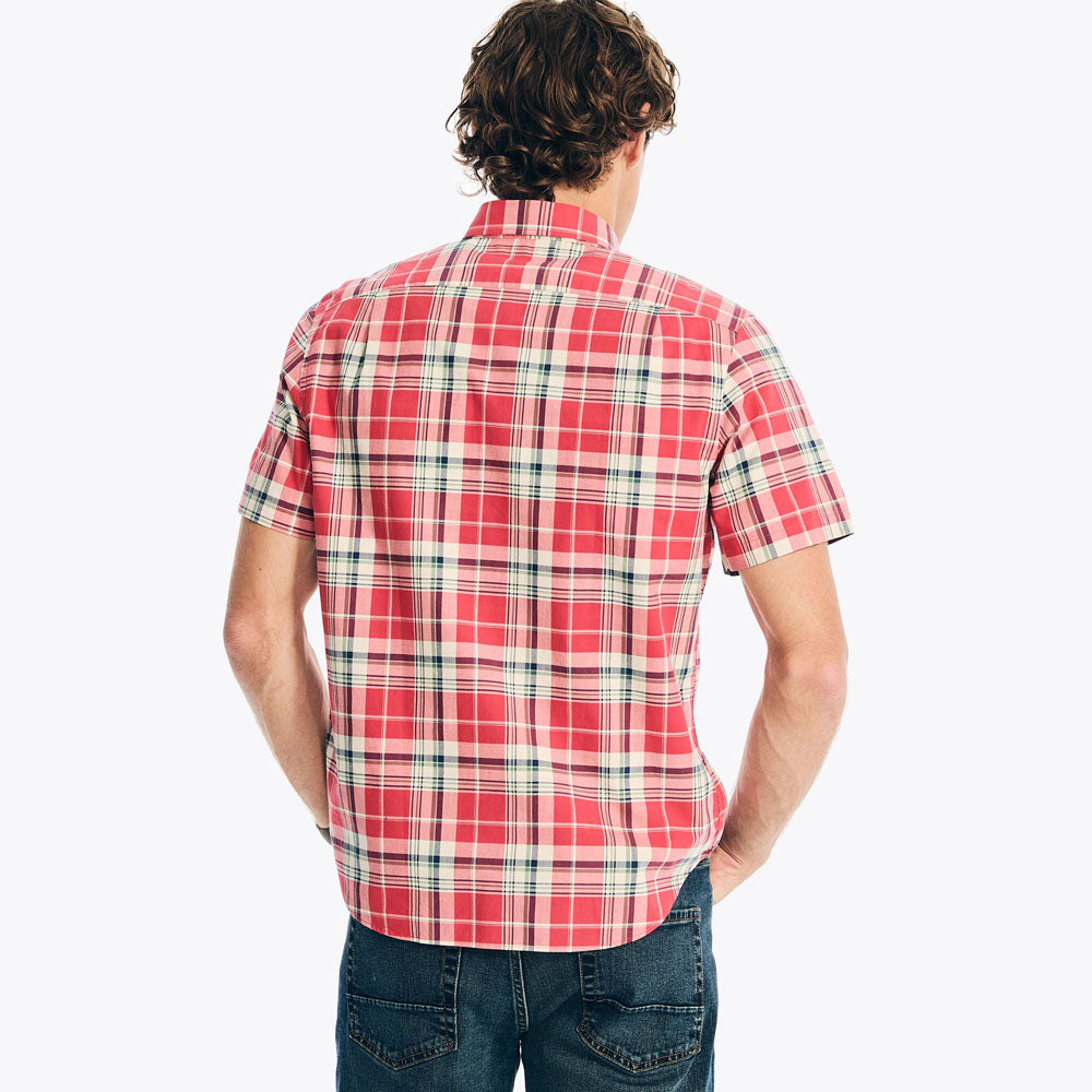 Camisa Nautica Mangas Cortas Cuadros para Caballeros
