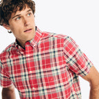 Camisa Nautica Mangas Cortas Cuadros para Caballeros
