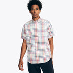 Camisa Nautica Mangas Cortas Cuadros para Caballeros