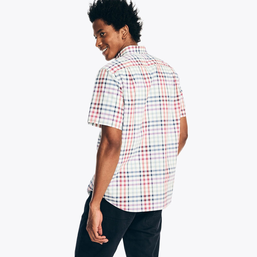 Camisa Nautica Mangas Cortas Cuadros para Caballeros