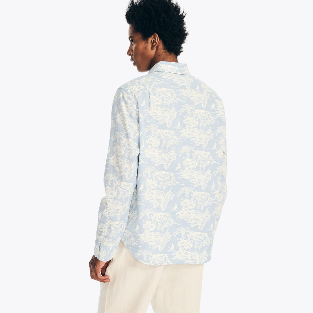 Camisa Nautica Mangas Largas Estampado para Caballeros