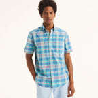 Camisa Nautica Mangas Cortas Cuadros para Caballeros