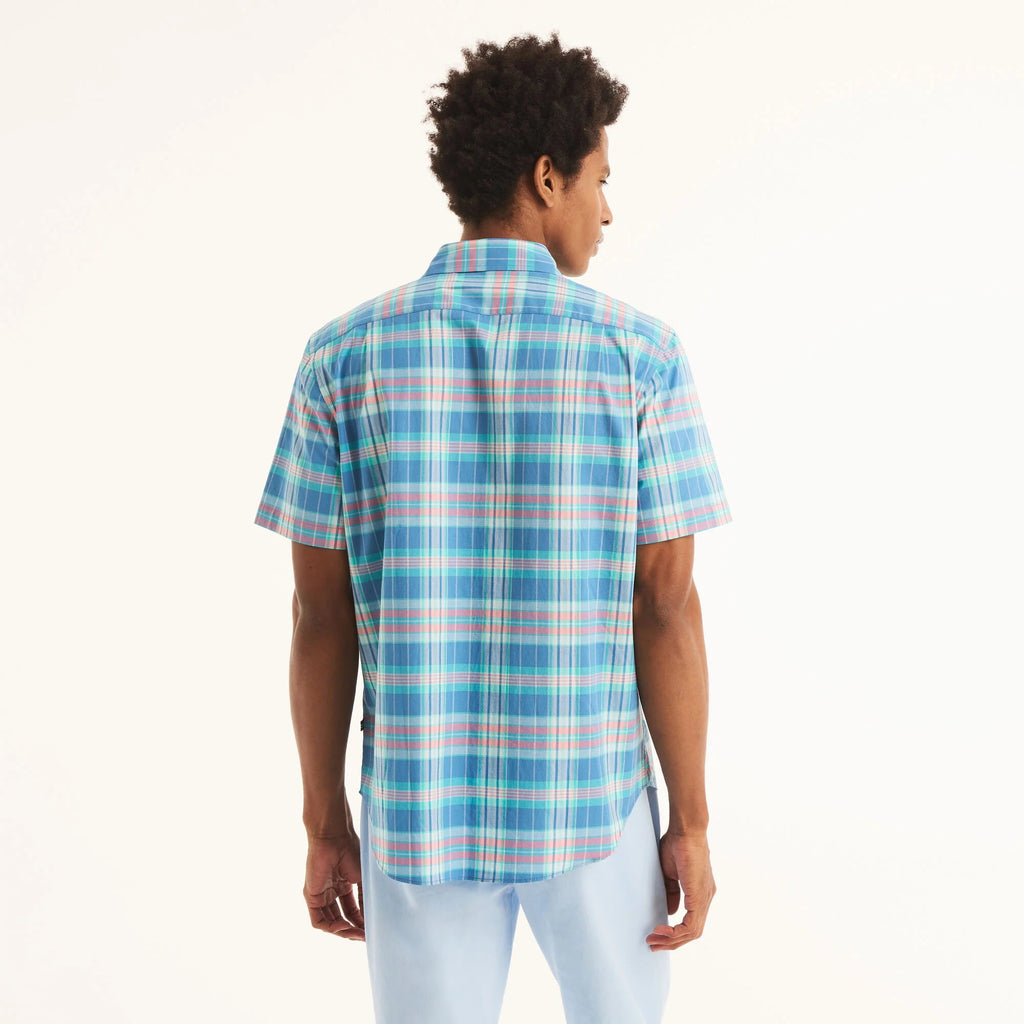 Camisa Nautica Mangas Cortas Cuadros para Caballeros