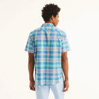 Camisa Nautica Mangas Cortas Cuadros para Caballeros