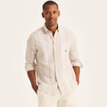 Camisa Nautica Mangas Largas Rayas para Caballeros