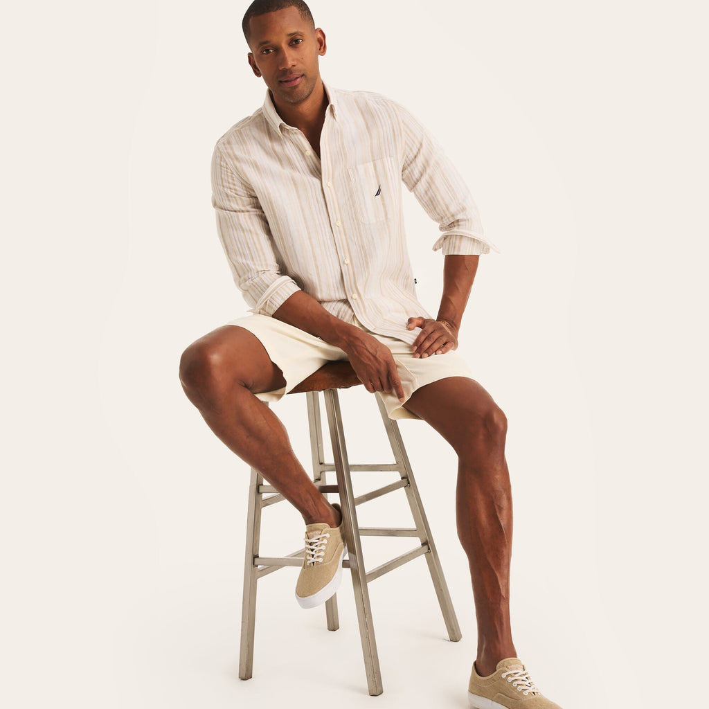Camisa Nautica Mangas Largas Rayas para Caballeros