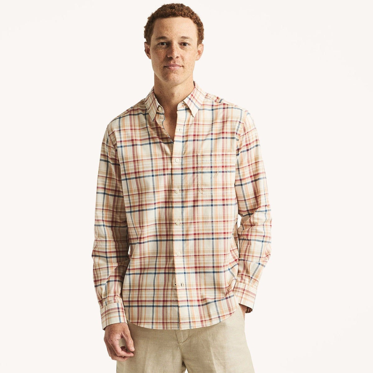 Camisa Nautica Mangas Largas Cuadros Para Caballeros by Nautica