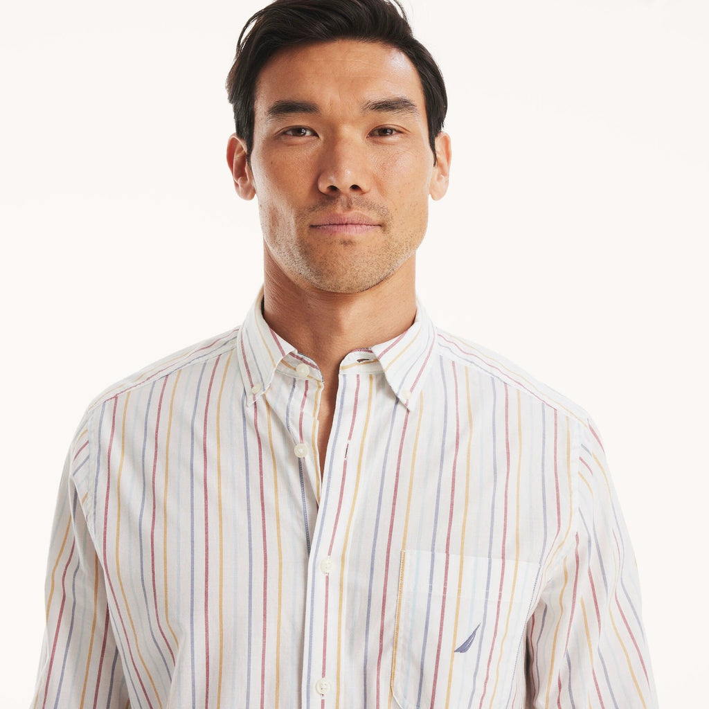 Camisa Nautica Mangas Largas Rayas Para Caballeros by Nautica