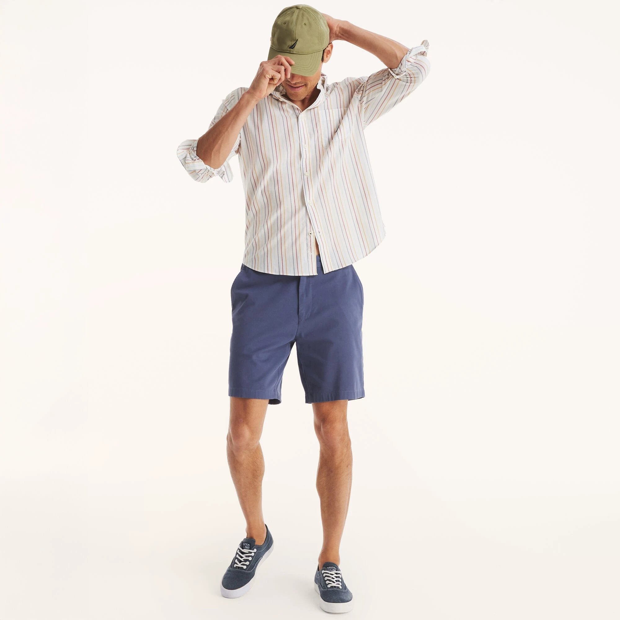 Camisa Nautica Mangas Largas Rayas Para Caballeros by Nautica