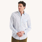 Camisa Nautica Mangas Largas Estampada Para Caballeros by Nautica