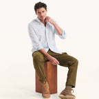Camisa Nautica Mangas Largas Estampada Para Caballeros by Nautica