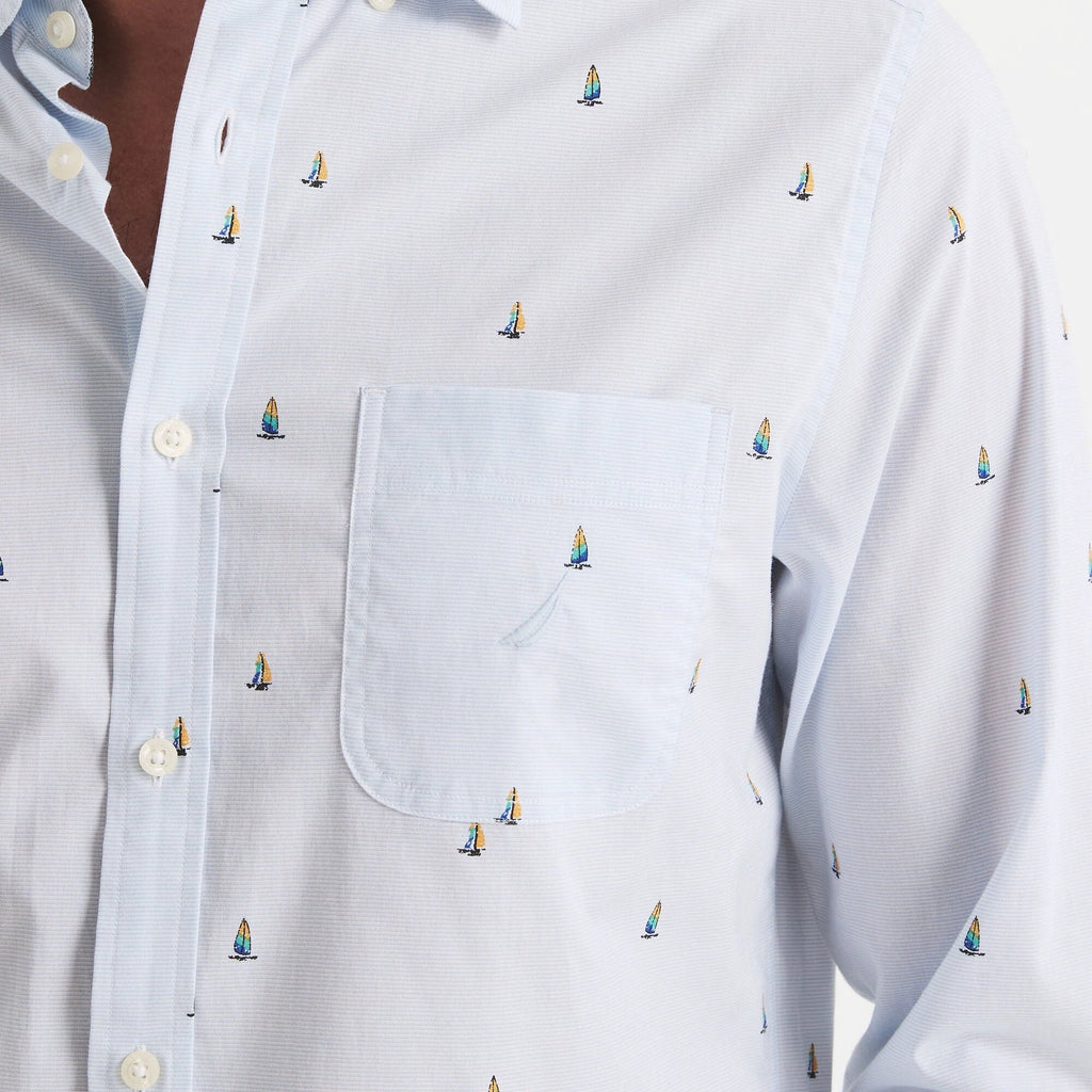 Camisa Nautica Mangas Largas Estampada Para Caballeros by Nautica