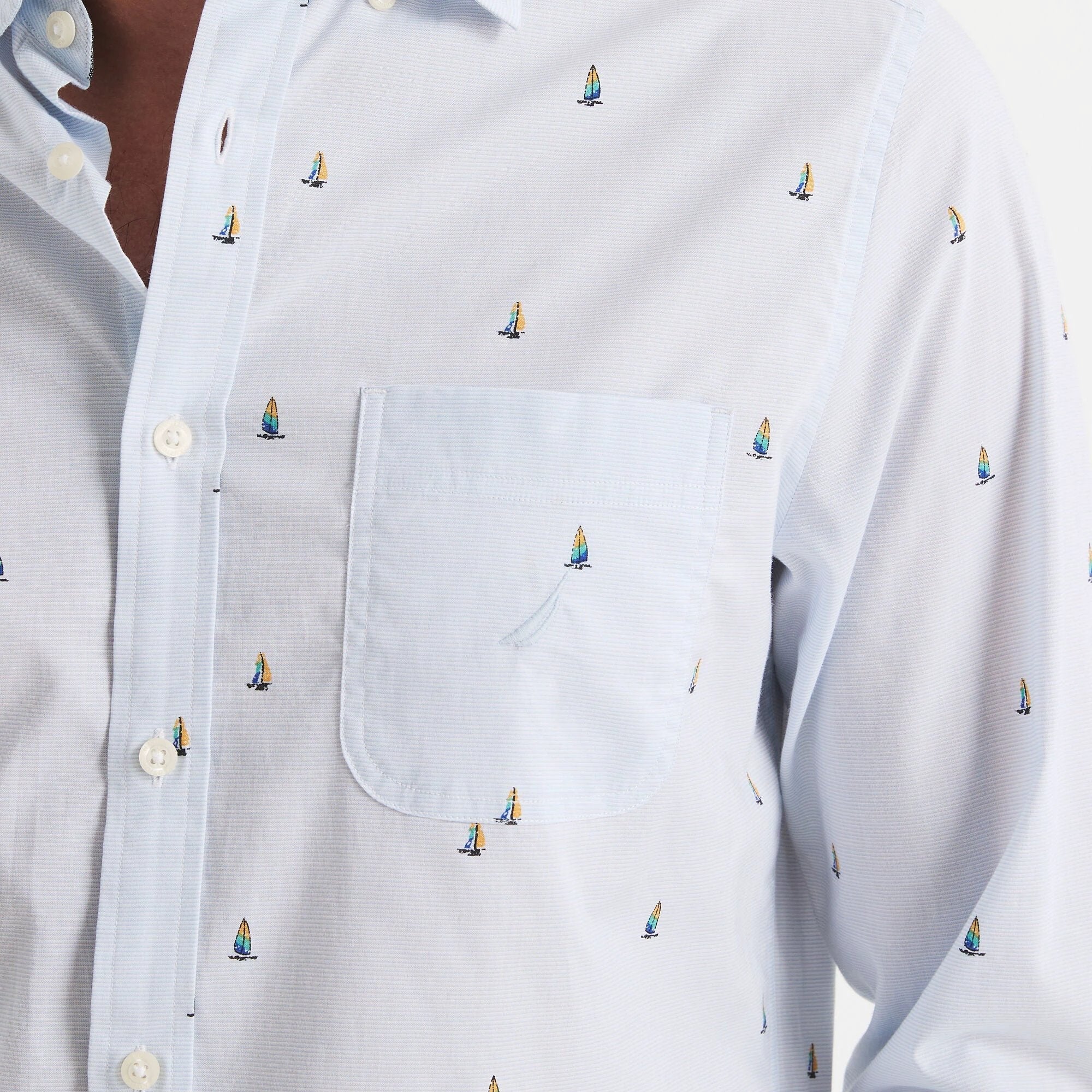 Camisa Nautica Mangas Largas Estampada Para Caballeros by Nautica
