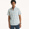 Camisa Nautica Mangas Cortas Cuadros para Caballeros