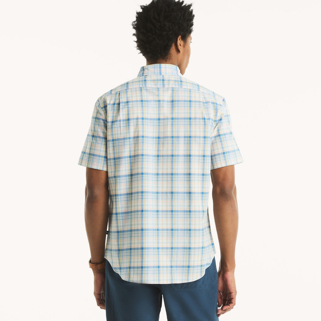 Camisa Nautica Mangas Cortas Cuadros para Caballeros