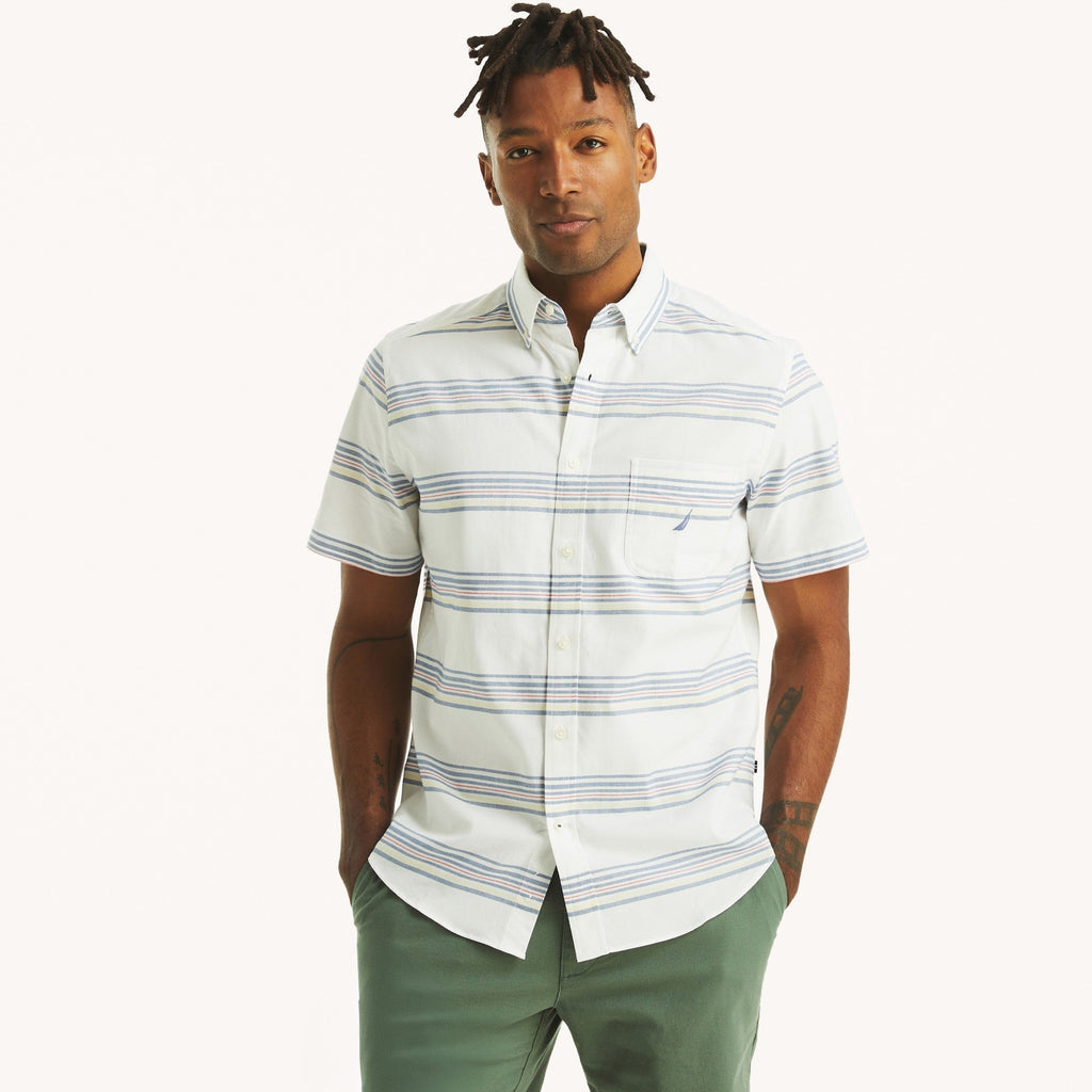 Camisa Nautica Mangas Cortas Rayas para Caballeros