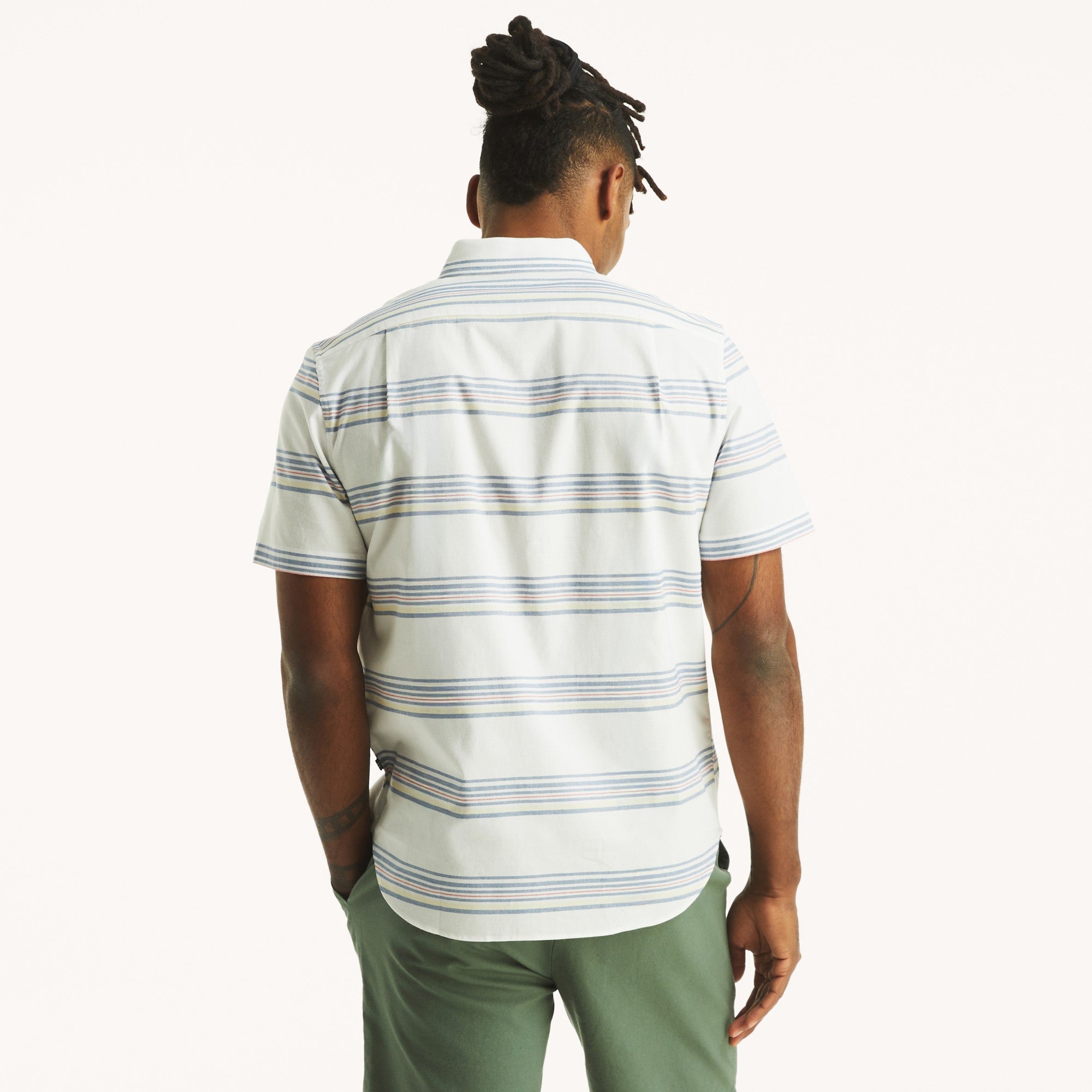 Camisa Nautica Mangas Cortas Rayas para Caballeros