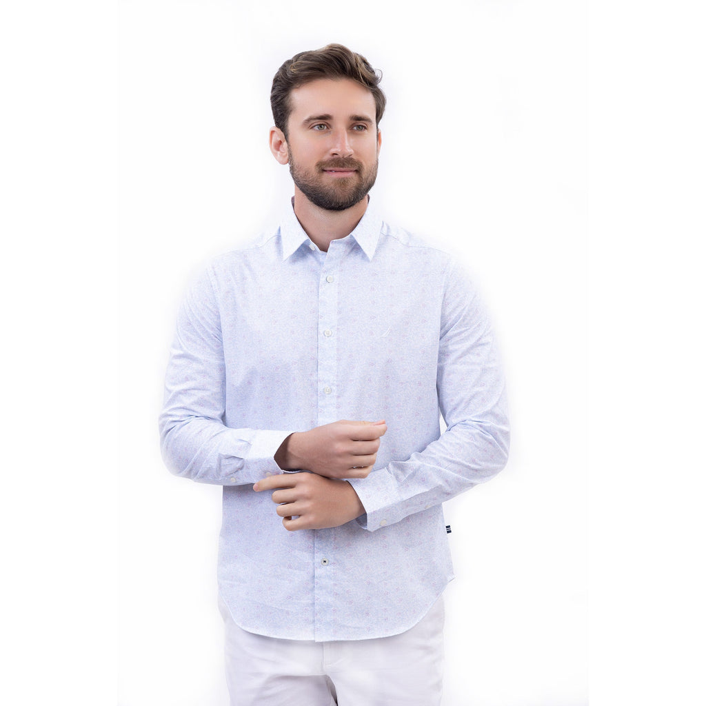 Camisa Nautica Mangas Largas Estampado para Caballeros