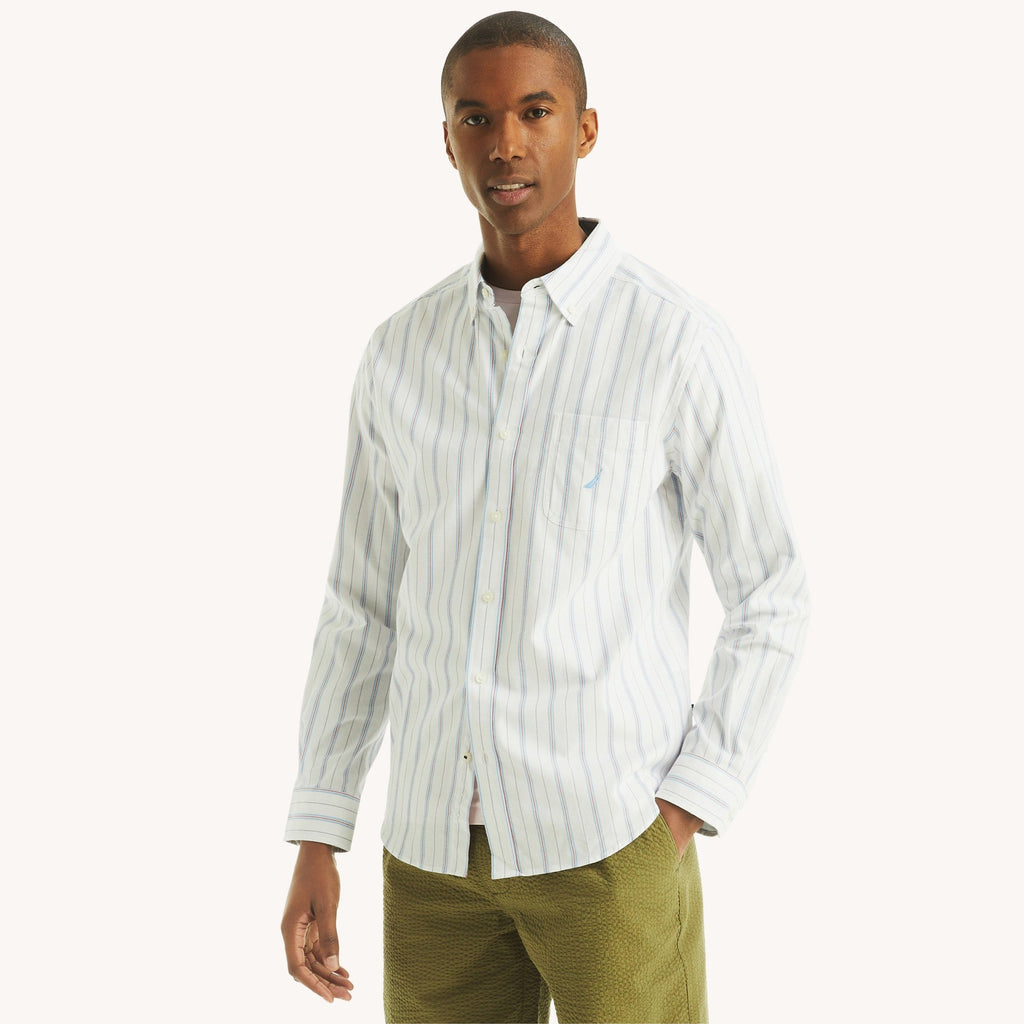 Camisa Nautica Mangas Largas Rayas para Caballeros