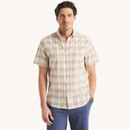 Camisa Nautica Mangas Cortas Cuadros para Caballeros