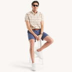 Camisa Nautica Mangas Cortas Cuadros para Caballeros