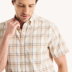 Camisa Nautica Mangas Cortas Cuadros para Caballeros
