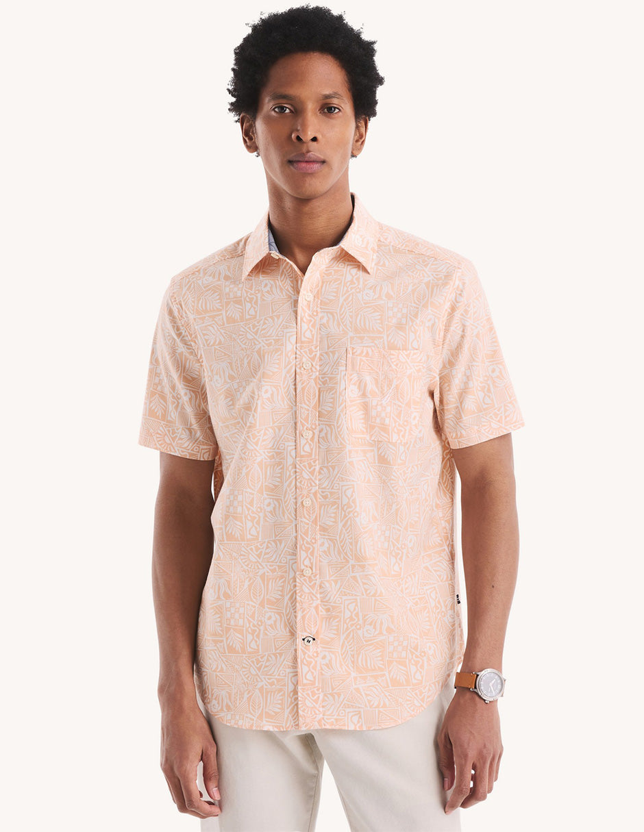 Camisa Nautica Mangas Cortas Estampado para Caballeros