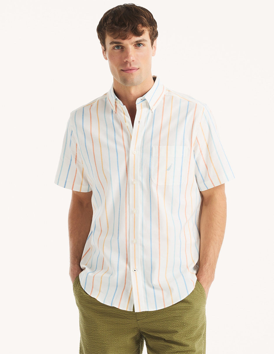 Camisa Nautica Mangas Cortas Rayas para Caballeros