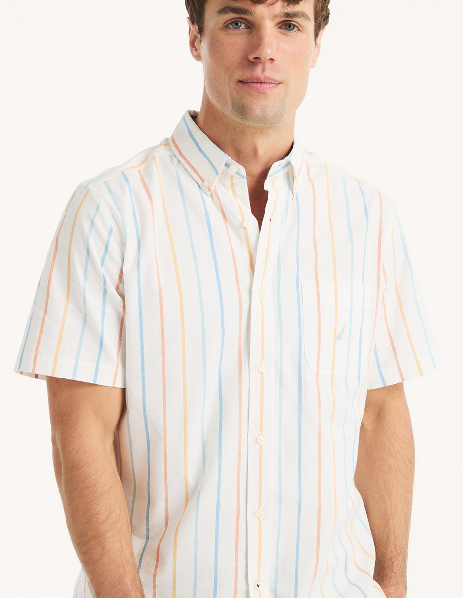 Camisa Nautica Mangas Cortas Rayas para Caballeros