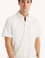 Camisa Nautica Mangas Cortas Rayas para Caballeros