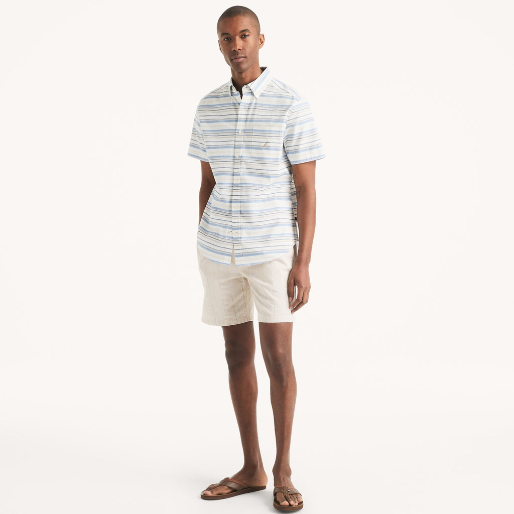 Camisa Nautica Mangas Cortas Rayas para Caballeros