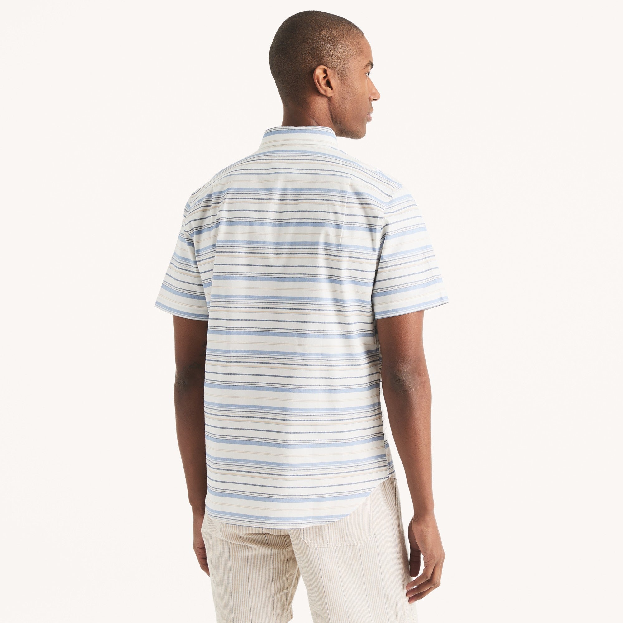 Camisa Nautica Mangas Cortas Rayas para Caballeros