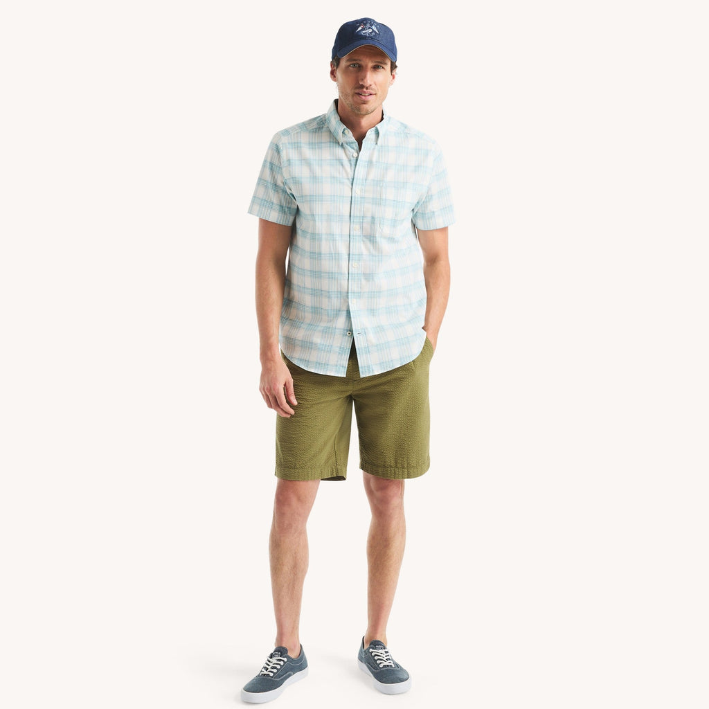 Camisa Nautica Mangas Cortas Cuadros para Caballeros