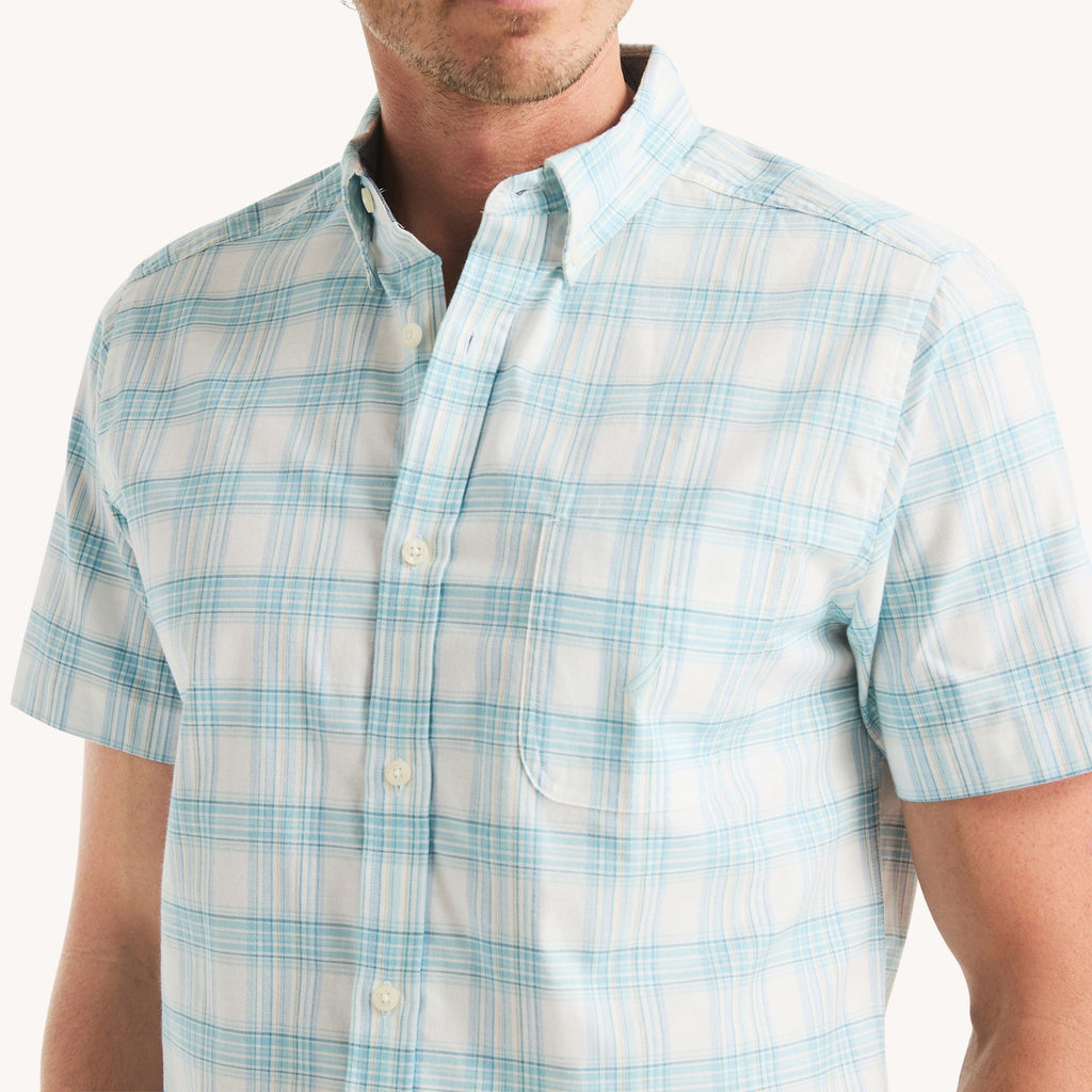 Camisa Nautica Mangas Cortas Cuadros para Caballeros