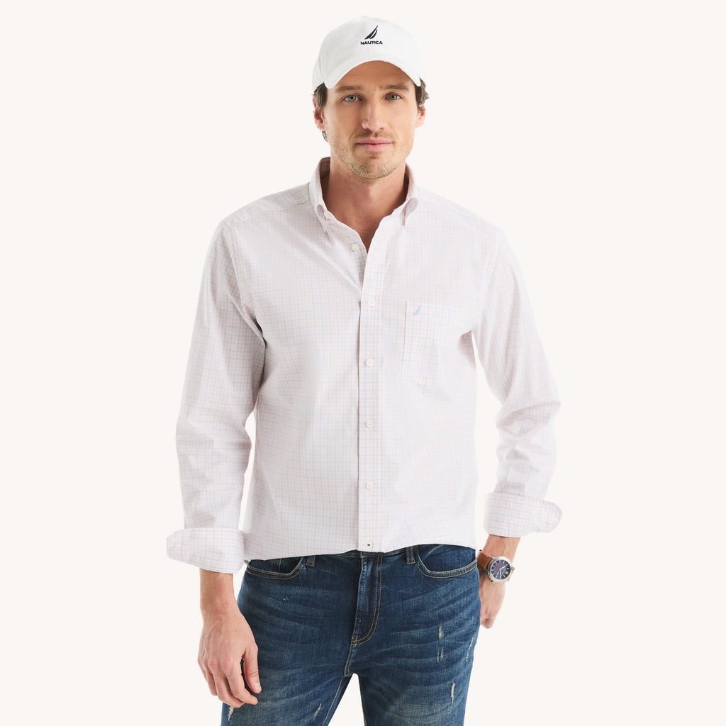 Camisa Nautica Mangas Largas Cuadros para Caballeros