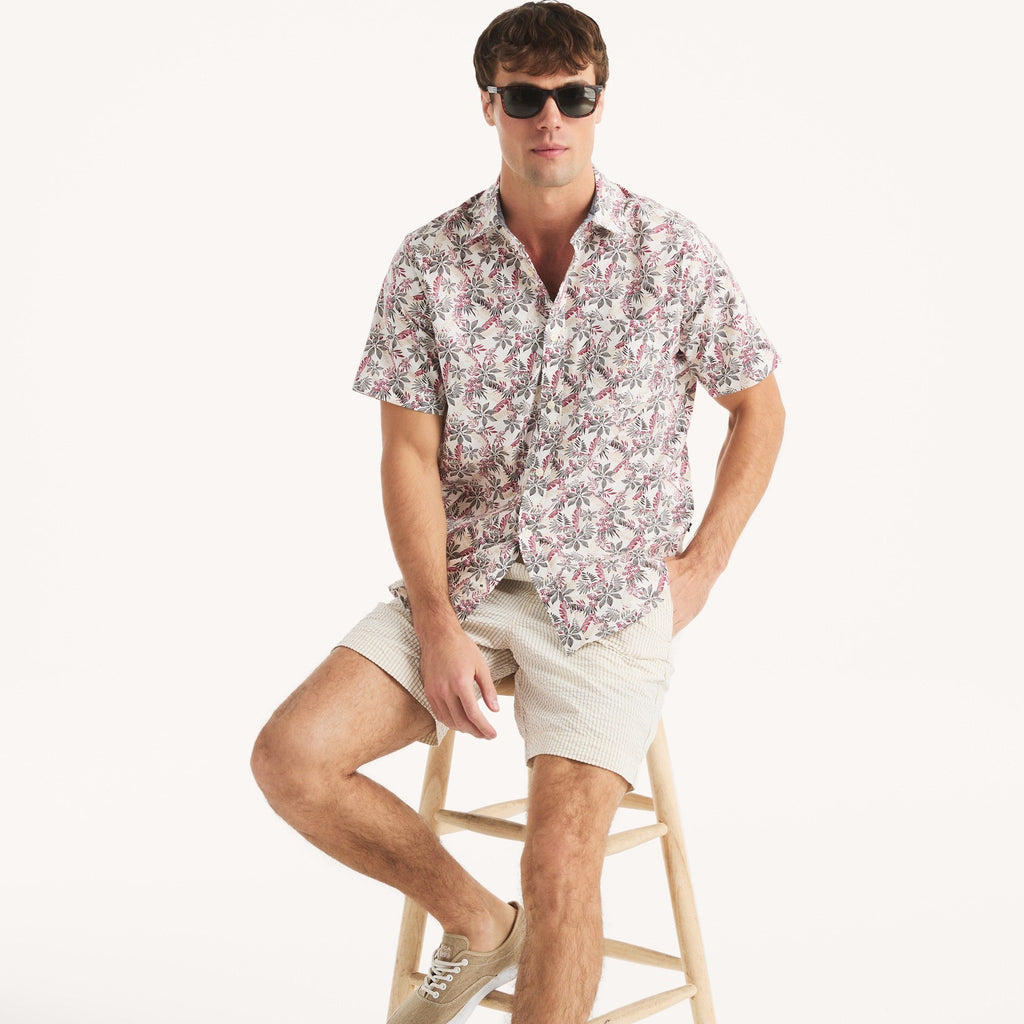 Camisa Nautica Mangas Cortas Estampado para Caballeros