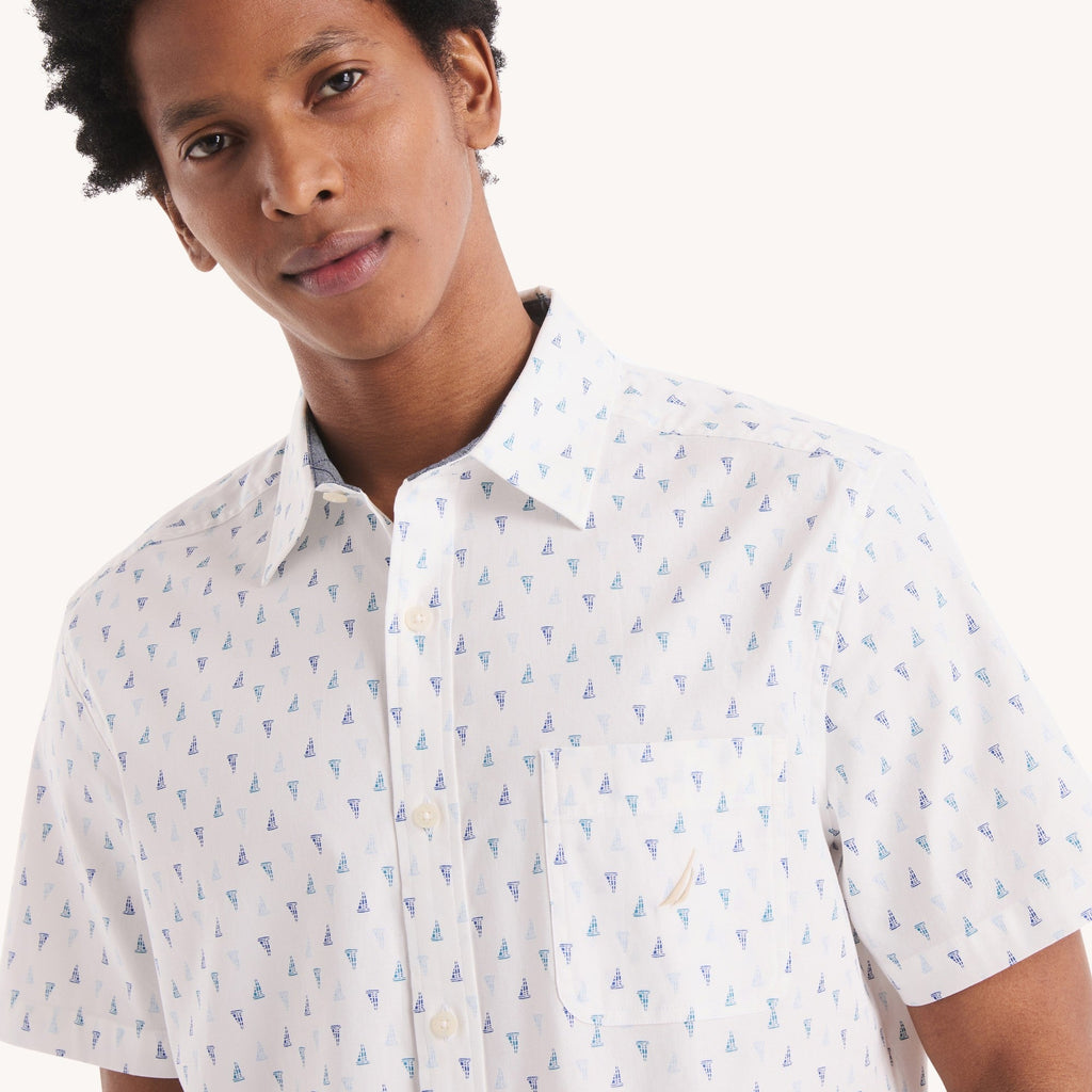 Camisa Nautica Mangas Cortas Estampado para Caballeros