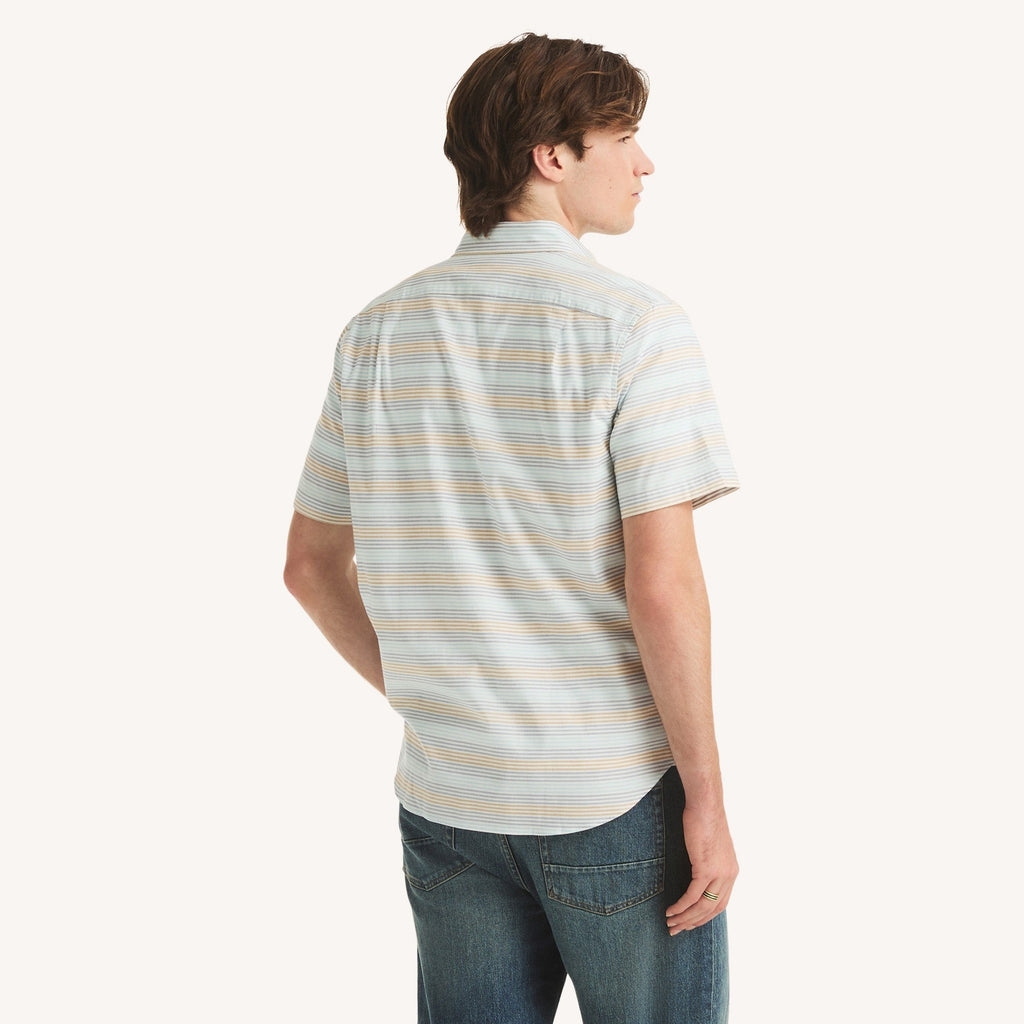 Camisa Nautica Mangas Cortas Rayas para Caballeros