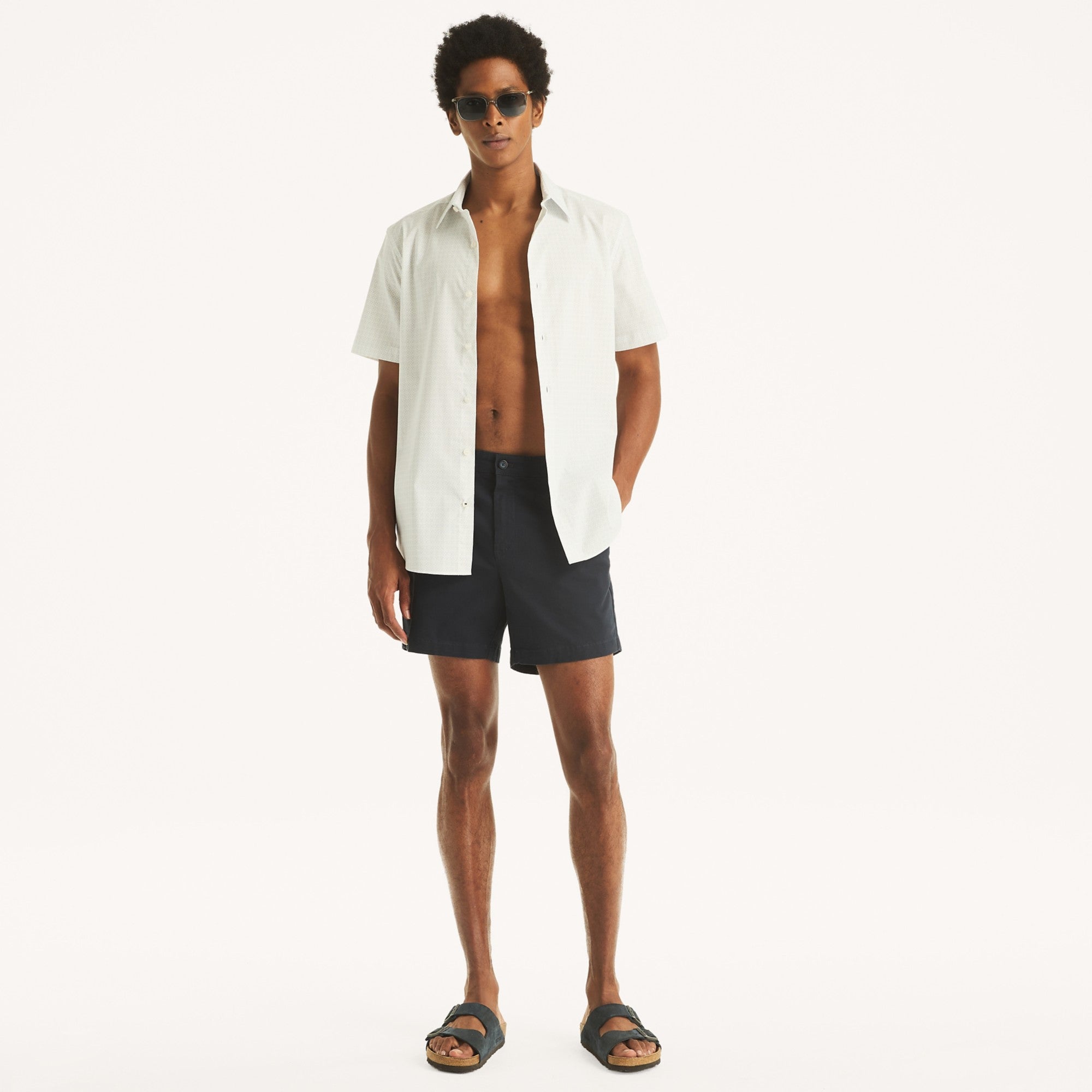 Camisa Nautica Mangas Cortas Estampado para Caballeros