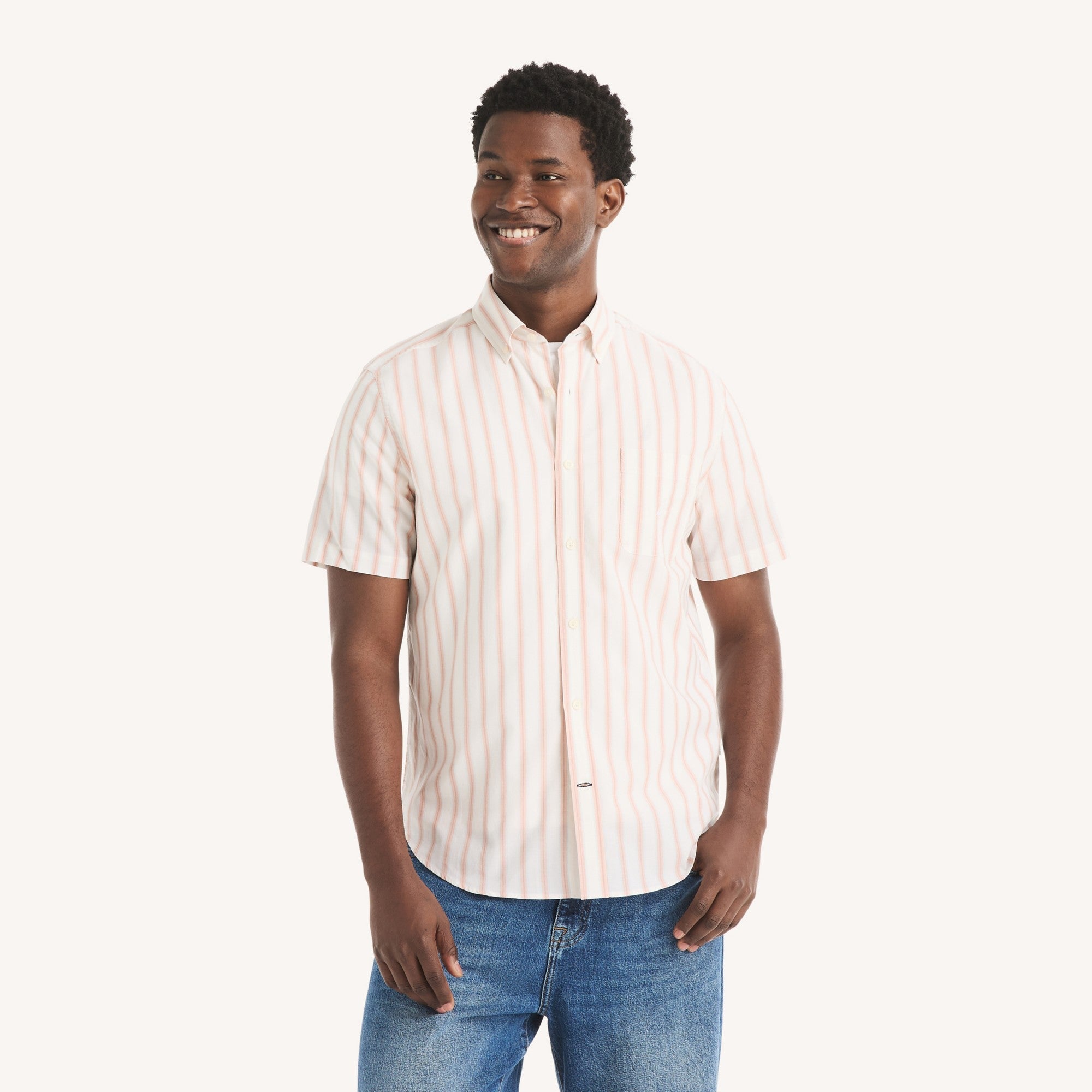 Camisa Nautica Mangas Cortas Rayas para Caballeros