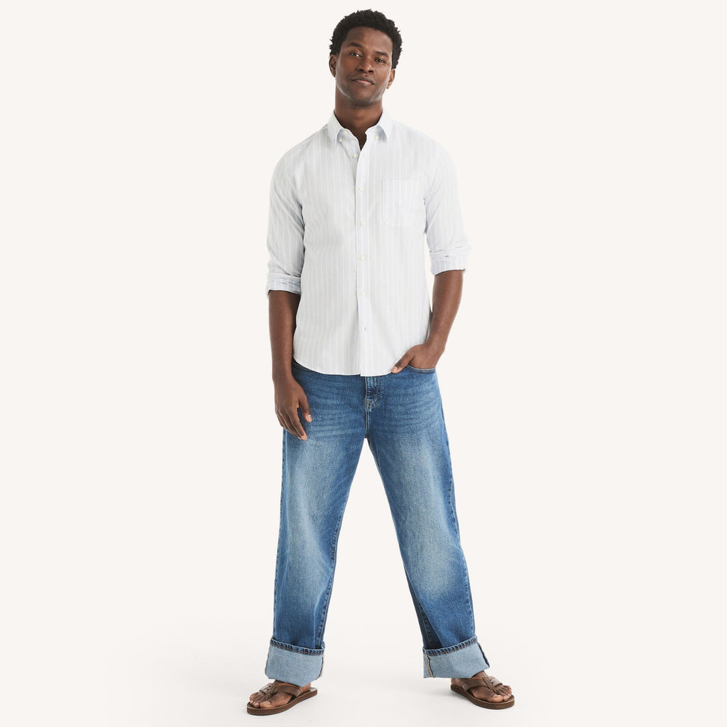 Camisa Nautica Mangas Largas Rayas para Caballeros