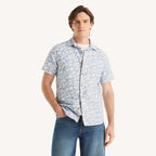 Camisa Nautica Mangas Cortas Estampado para Caballeros