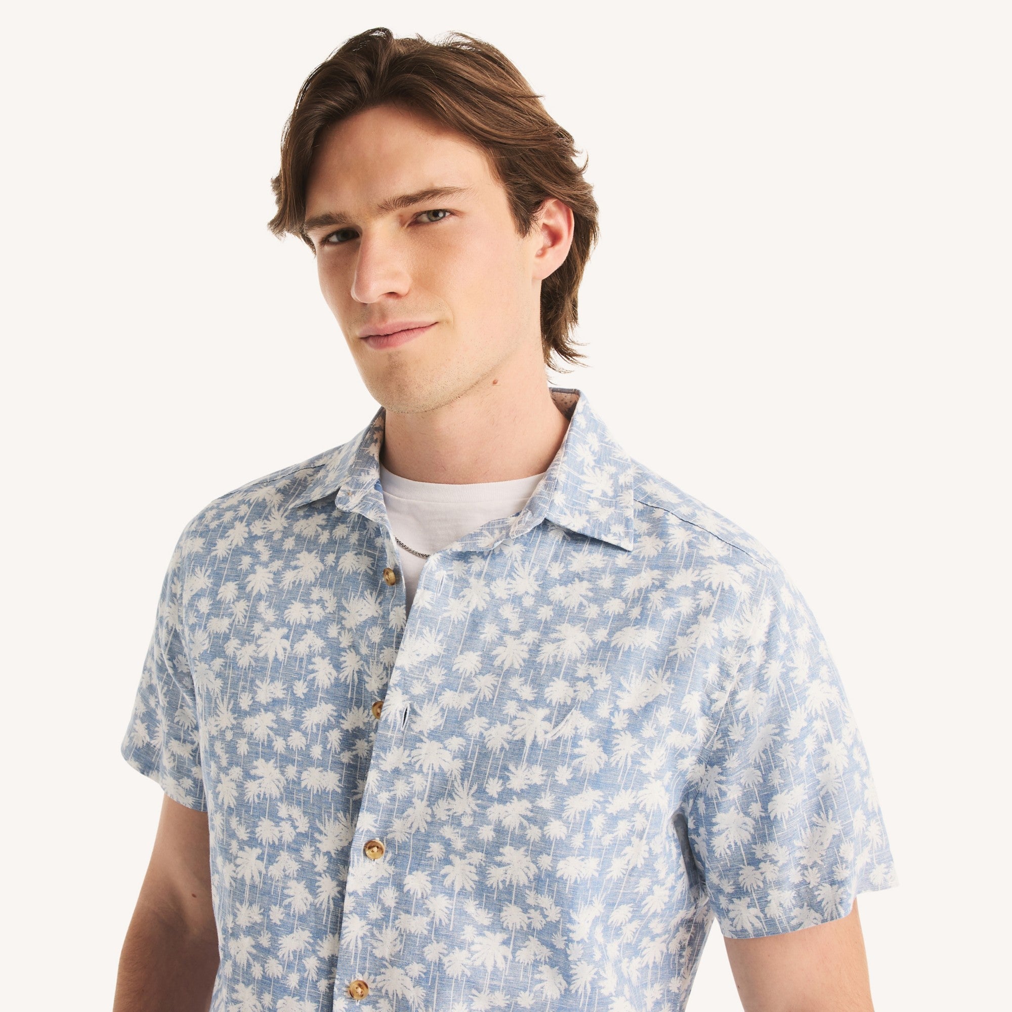 Camisa Nautica Mangas Cortas Estampado para Caballeros