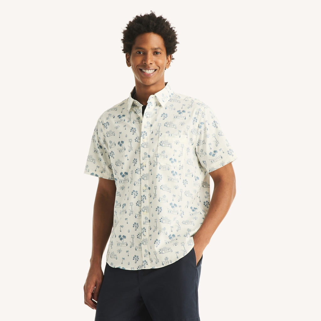 Camisa Nautica Mangas Cortas Estampado para Caballeros
