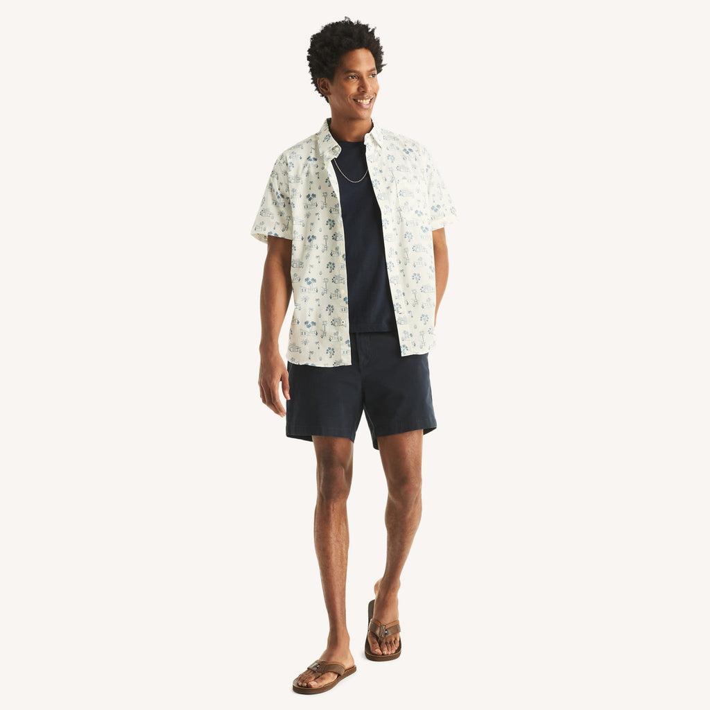 Camisa Nautica Mangas Cortas Estampado para Caballeros